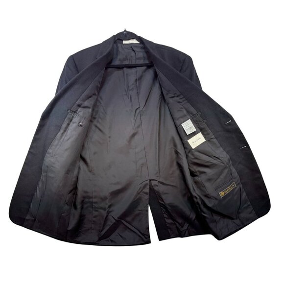 John W. Nordstrom Mens Black Cashmere Blazer Jacket Size 42 L-T Made In Canada - Picture 6 of 12